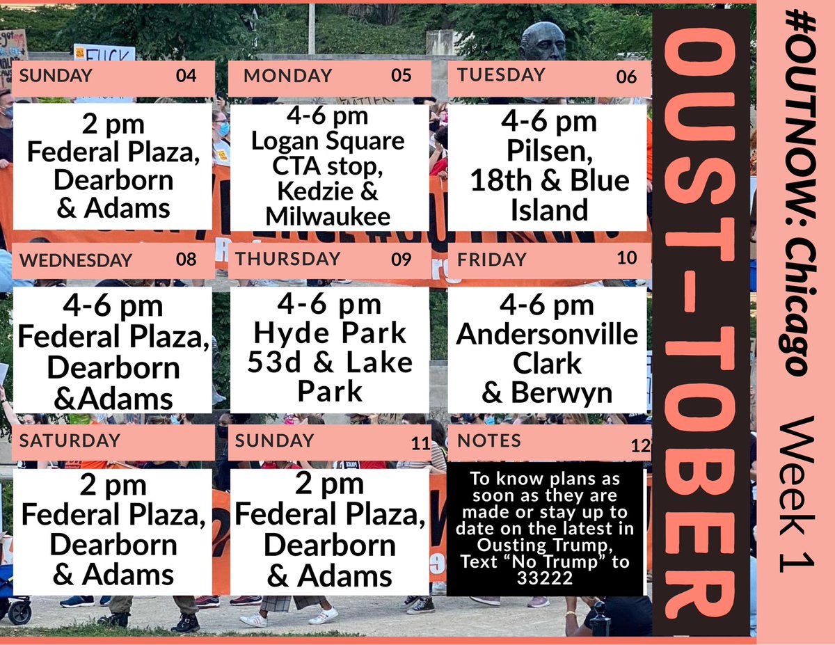 RevcomCorpsChi's tweet photo. Today be at Federal Plaza 2PM for #Oct3WeBegin day after day protests demanding Trump/Pence #OutNow October must belong to those who refuse to accept a fascist America Stand with humanity Stand on the right side of history! https://t.co/4Y6IIi58sG