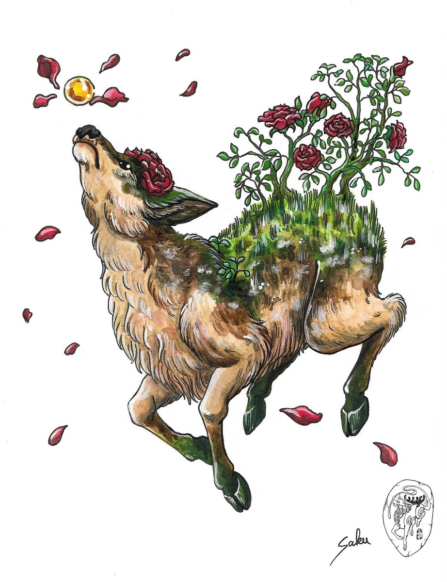 sakuartcosplay's tweet photo. #botanimals drawtober day 1 and 2:
Sweet Gum x Lynx 🍁🐱
Rose x Pudu 🌹🦌
#keymonster #animalart #traditionalart #fantasyart #lynx #pudu #botanical #Watercolour #drawtober2020 https://t.co/Ehq4eop0nC