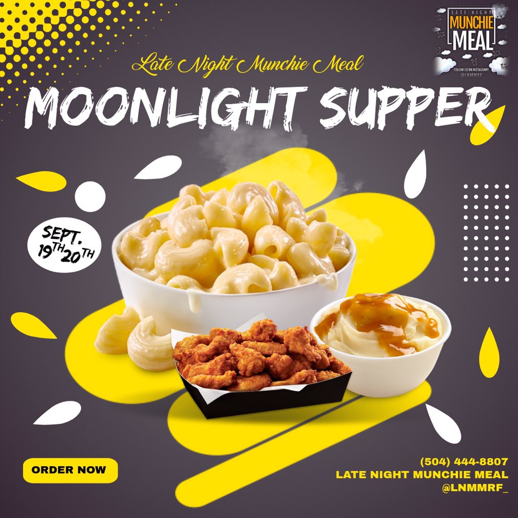LNMMRF's tweet photo. Our DMs are open tonight from 5pm to 3am come fill your belly’s up with the best that the night has to offer a #LateNightMunchieMeal https://t.co/tsB4HtPxGh