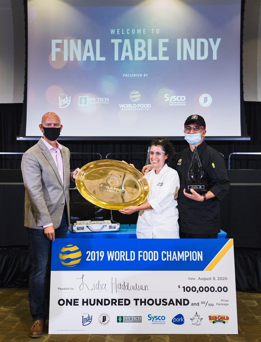 Congratulations to the newest WORLD FOOD CHAMPION Lidia Haddadian!!!
