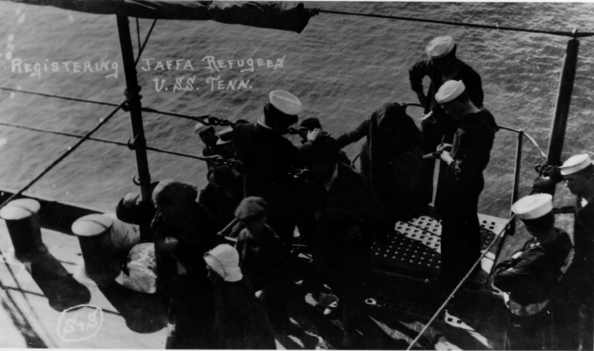 5/ Never forget that the Turks exiled some 6,000 Jews from Jaffa in 1914-15. They were evacuated by the  @USNavy to Egypt. Turks started the forced exile of Jews again in 1917, thousands died.Palestine would have been judenrein if not for 2 German generals commanding the Turks.