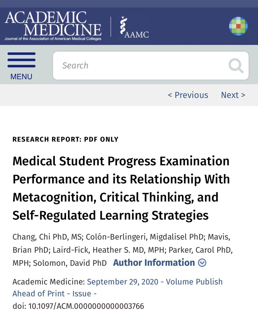 lisycolonber's tweet photo. What started as my Lilly project is now this article in Academic Medicine, thanks to my collaboration with Dr. Chang and the assessment team! #msumd #iteachmsu https://t.co/9mSeMBE1KA