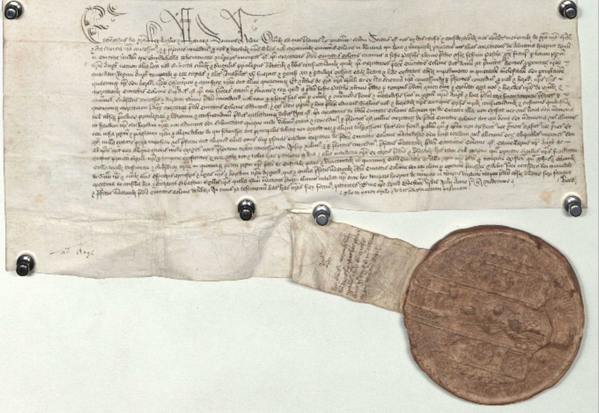 FGHO_eu's tweet photo. 2/4 Only Cologne traded with England until 1474. Edward IV allowed Cologne the continued use of #GermanHanse privileges on July 6 1471 - just a few months after the 'Readeption' had ended. So we'd say Cologne merchants were #TeamEdward!😉 https://t.co/bsITTXO0Ub