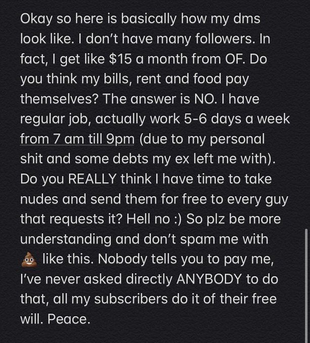 tt/OF are NOT my full time job so plz stop sending those messages. I will block everybody who does that<a href="/tag/idiotseverywhere"class="tags"><span>#idiotseverywhere</span></a><a href="/tag/onlyfans"class="tags"><span>#onlyfans</span></a>