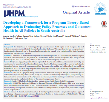 IJHPM Collection on 'Evaluating Health in All Policies'

ijhpm.com/article_3429.h…  

Visit 7 short papers discussing 'Evaluating Health in All Policies'! 

dx.doi.org/10.15171/ijhpm…

#HealthyPublicPolicy #InterSectoralAction #HealthEquity #SocialDeterminants #HealthPolicy #HiAP