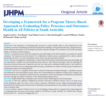 IJHPM's tweet photo. IJHPM Collection on "Evaluating Health in All Policies"

https://t.co/iBDq1cFR8U  

Visit 7 short papers discussing "Evaluating Health in All Policies"! 

https://t.co/QcWkUTi1kp

#HealthyPublicPolicy #InterSectoralAction #HealthEquity #SocialDeterminants #HealthPolicy #HiAP https://t.co/YnJHjYL8jB