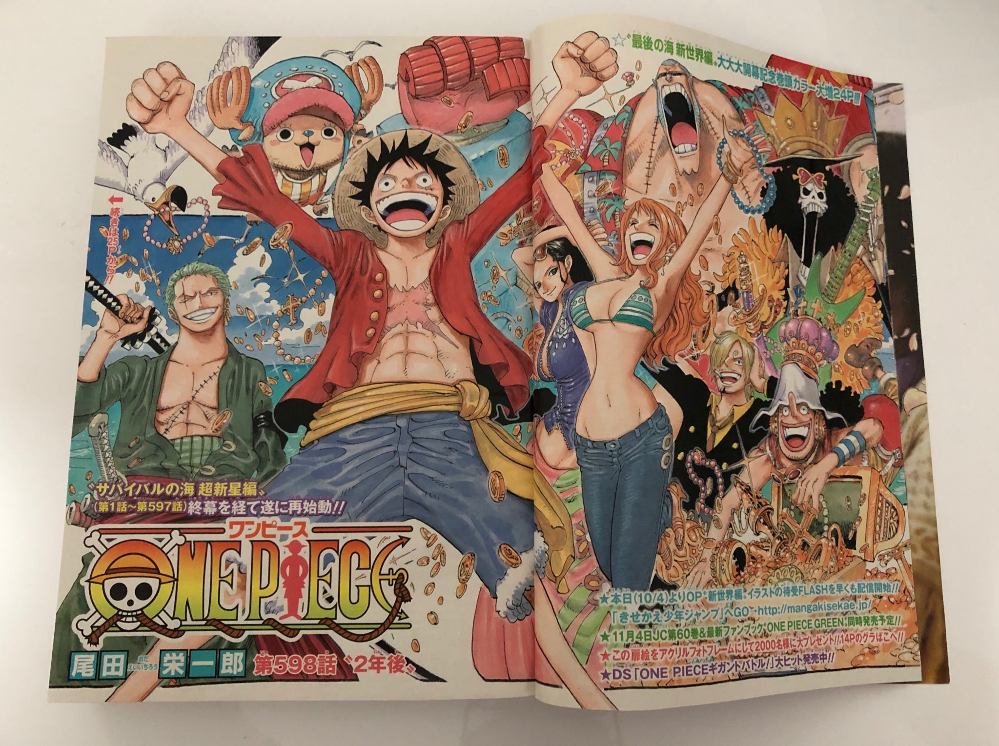 Monkey D Gizem ししし Luffy ルフィ October 4 10 Marked The Continuation Of One Piece With Chapter 598 After The End Of Oda S One Month Break Two Years Monkey D Gizem ししし Luffy ルフィ October 4 10 Marked The Continuation Of One Piece With Chapter 598 After The End Of Oda S One Month Break Two Years