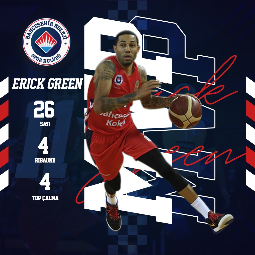 BKBasketbol's tweet photo. 🔝 95 - 91 kazandığımız Darüşşafaka Tekfen maçının MVP'si; 26 sayı, 4 ribaund, 4 top çalmalık performansıyla @ErickGreen oluyor!

💙❤ #FlyHighTogether https://t.co/Xu4Yi7fQMa