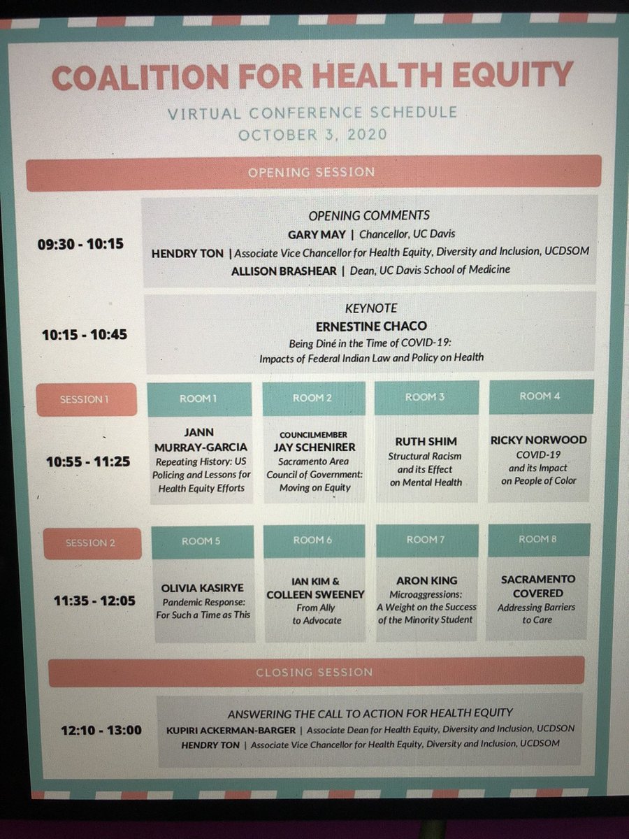 UCDavisCDHW's tweet photo. Our team is thrilled to be attending and learning from the @UCDavisMed &amp; @UCDavis_Nursing Coalition for #HealthEquity Conference this morning! https://t.co/AM0UdJVhok