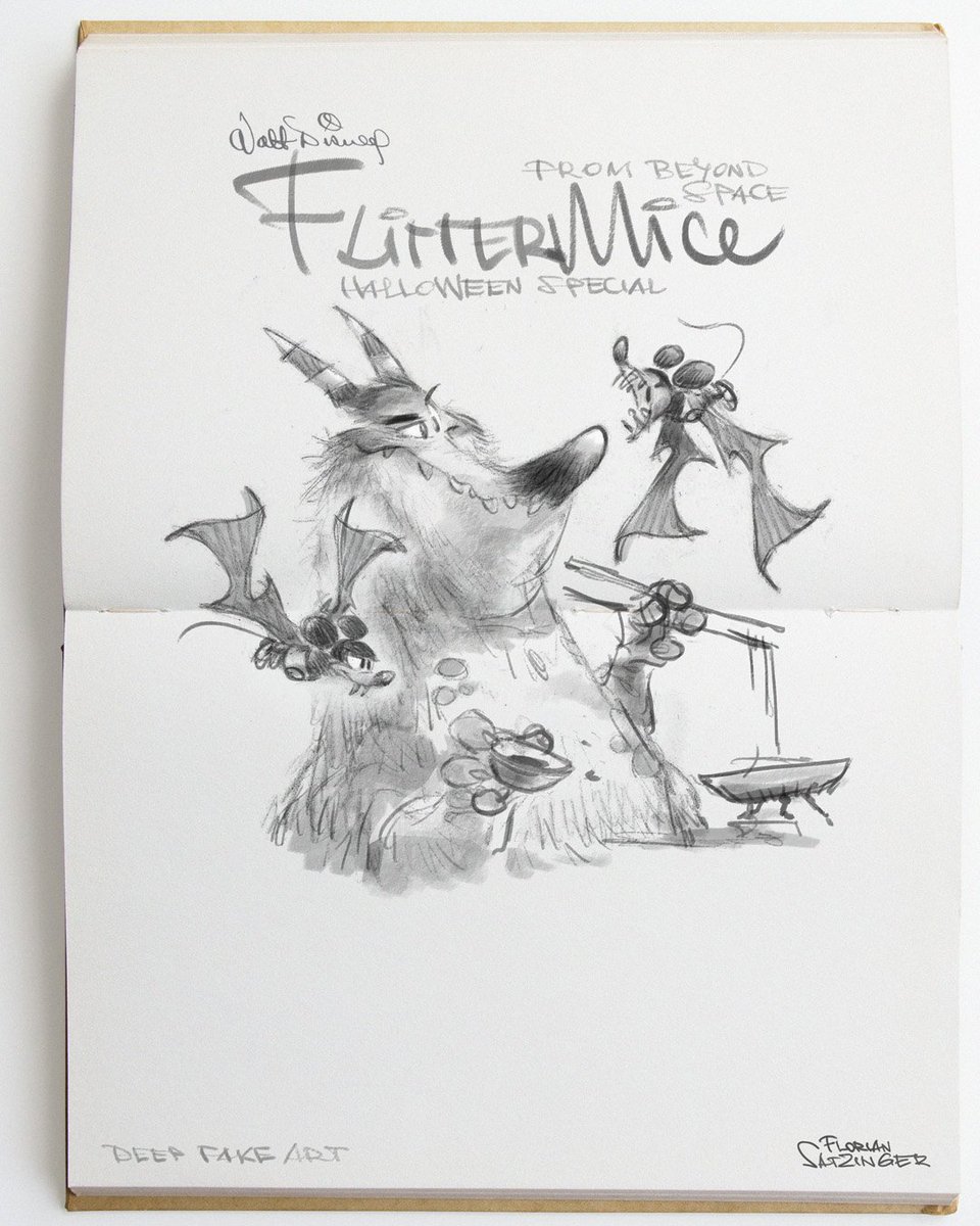papierwanderer's tweet photo. Deep fake concept art: The Halloween Special that never was https://t.co/KisiDyC9kM
---
#parodyart #deepfakeoriginal #notfromdisney #ofcoursenot #roughsketch #pencildrawing #digitaldrawing #mixedtechnique #fledermaus #bat #flittermouse https://t.co/idfO0tnpm4