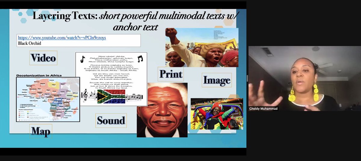 Layering Text, being multimodal and multimedia, helps to cultivate CRITICALITY...it's like when you go to Bath &amp; Body Works and they sell you the lotion and the soap and the candle and then they tell you, "you smell good...<a href="/GholdyM/">Gholdy Muhammad</a> #MakerEdConvening <a href="/MakerEdOrg/">Maker Ed</a>
