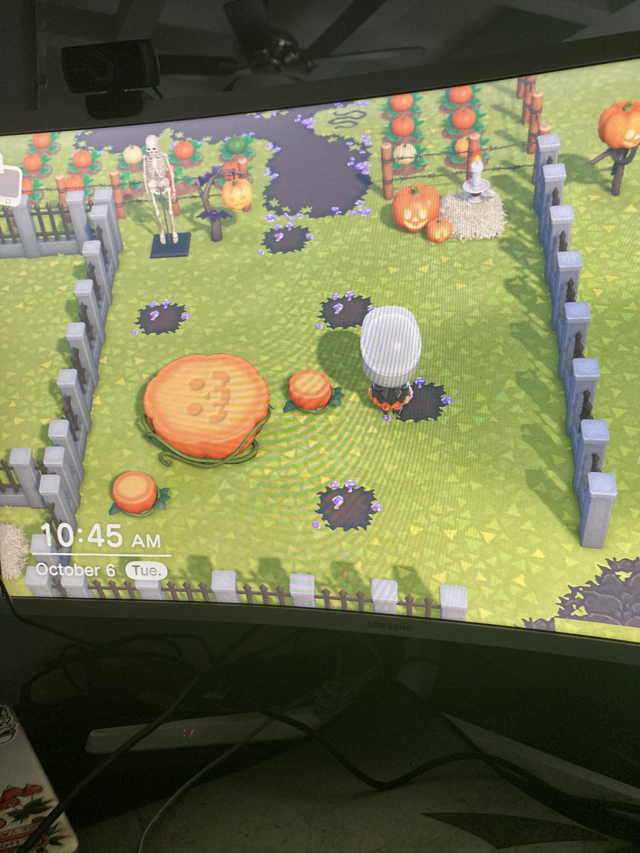 bybybutt's tweet photo. I have been creating my pumpkin patch the last few days! What do you guys think? Can’t decide if I like it or not. #AnimalCrossingNewHorizons #ACNHDesign #ACNHpumpkinpatch https://t.co/CDJZi1m14r