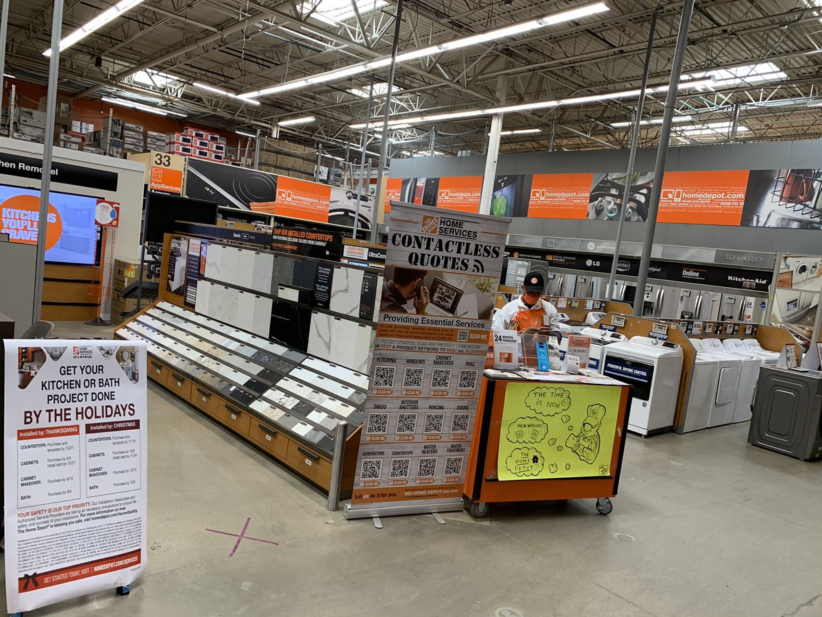 MsHowellTHD2503's tweet photo. What’s your next project????stop by &amp; see Andre and Amber in D70 showroom to get started (leads and contactless quotes)❗️❗️@catinabutler14 @aj_mazzola @EricWal29158377 @CarynCrosby13 @David_HomeDepot https://t.co/VKkE8Ae6xA
