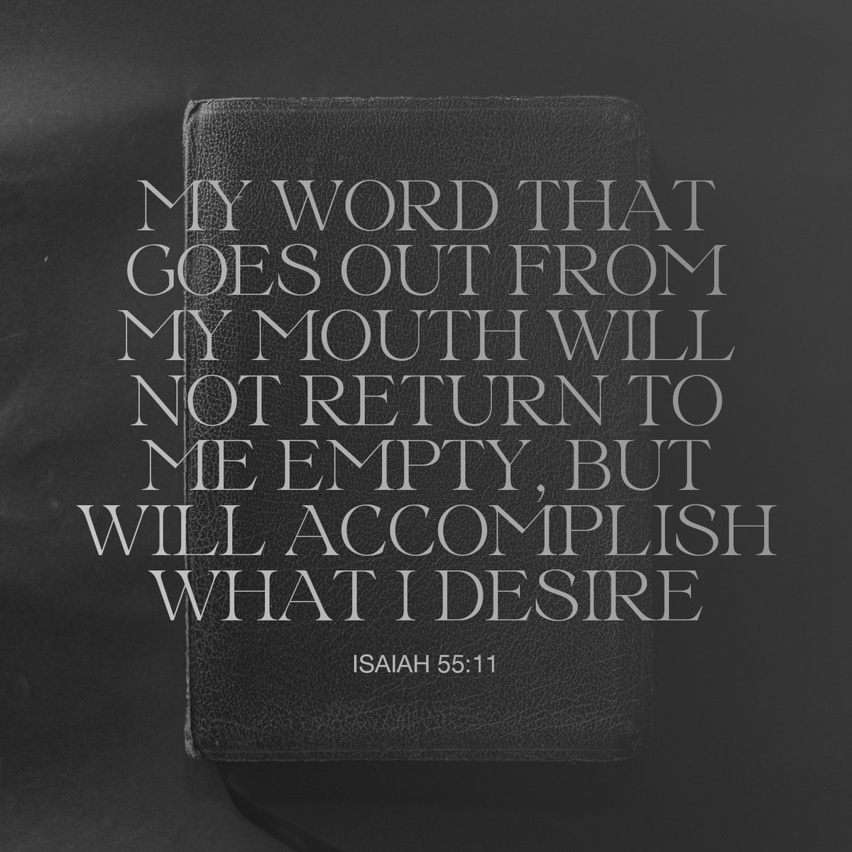 YouVersion's tweet photo. It is the same with my word. I send it out, and it always produces fruit. It will accomplish all I want it to, and it will prosper everywhere I send it. - Isaiah 55:11 https://t.co/m7RiCSf0en
