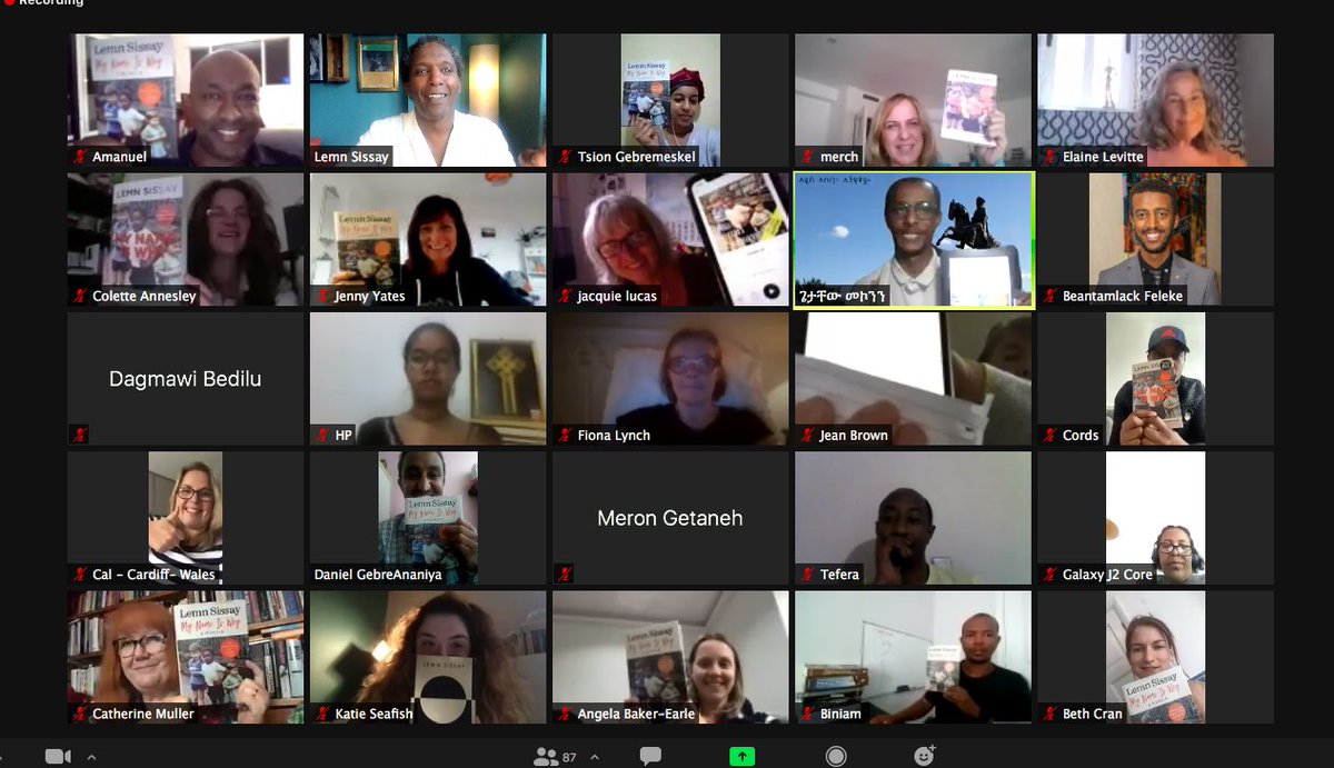 lemnsissay's tweet photo. The zoom session  Rotaract Bookclub event  today  was special because the audience were in both Ethiopia USA and Europe.  The European audience could see first hand my reception in Ethiopia and vice versa.  That's who I am. https://t.co/cg9s5CmmTG