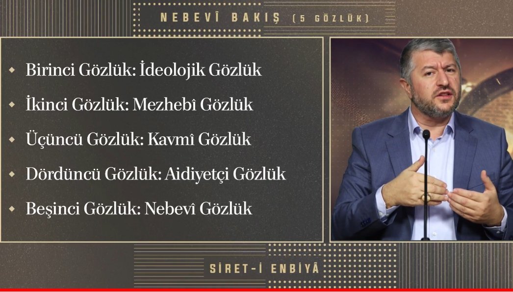 siyervakfi's tweet photo. Birinci Gözlük: İdeolojik Gözlük

İkinci Gözlük: Mezhebî Gözlük
 
Üçüncü Gözlük: Kavmî Gözlük

Dördüncü Gözlük: Aidiyetçi Gözlük

Beşinci Gözlük: Nebevî Gözlük https://t.co/F6xzdWyTyw