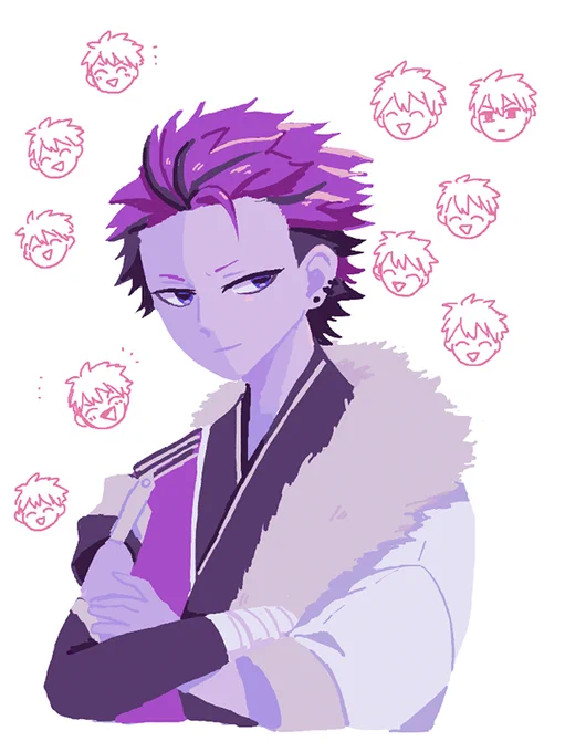 絵チャ初めてやったんですがすごい楽しかったです、ありがとうございました……!
これは俺が描いた鬼龍くんと曼荼羅の守沢 