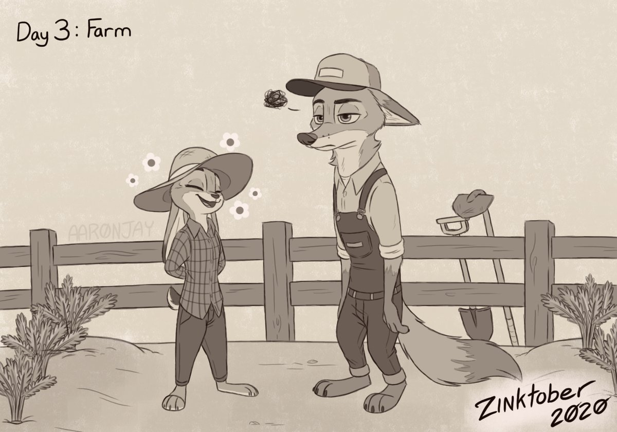 EzequielBR on X: Day 3 - Farm - hopps farm #zinktober2020 #Inktober # Zootopia  / X