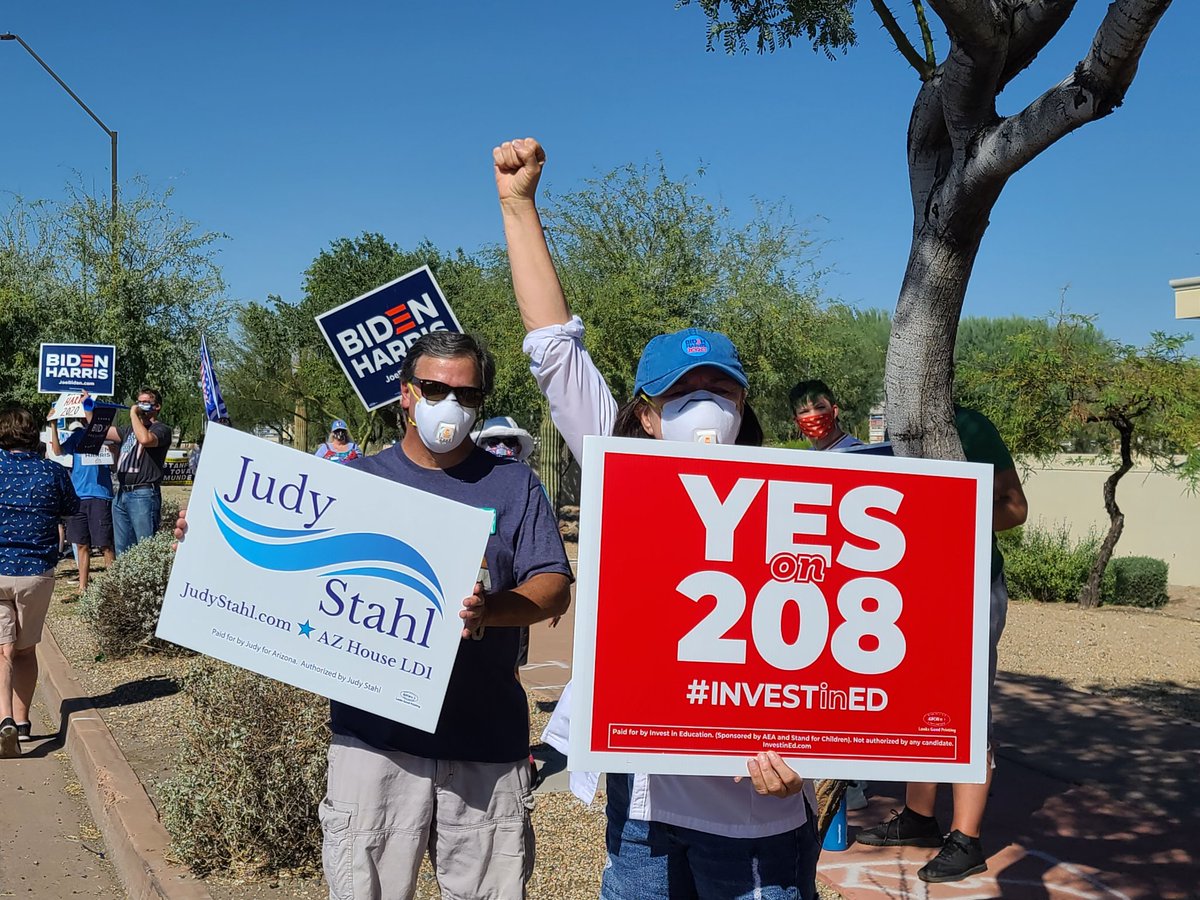 Beautiful morning showing support for Biden Harris 2020. #RidinWithBiden #StahlForAll #Yeson208