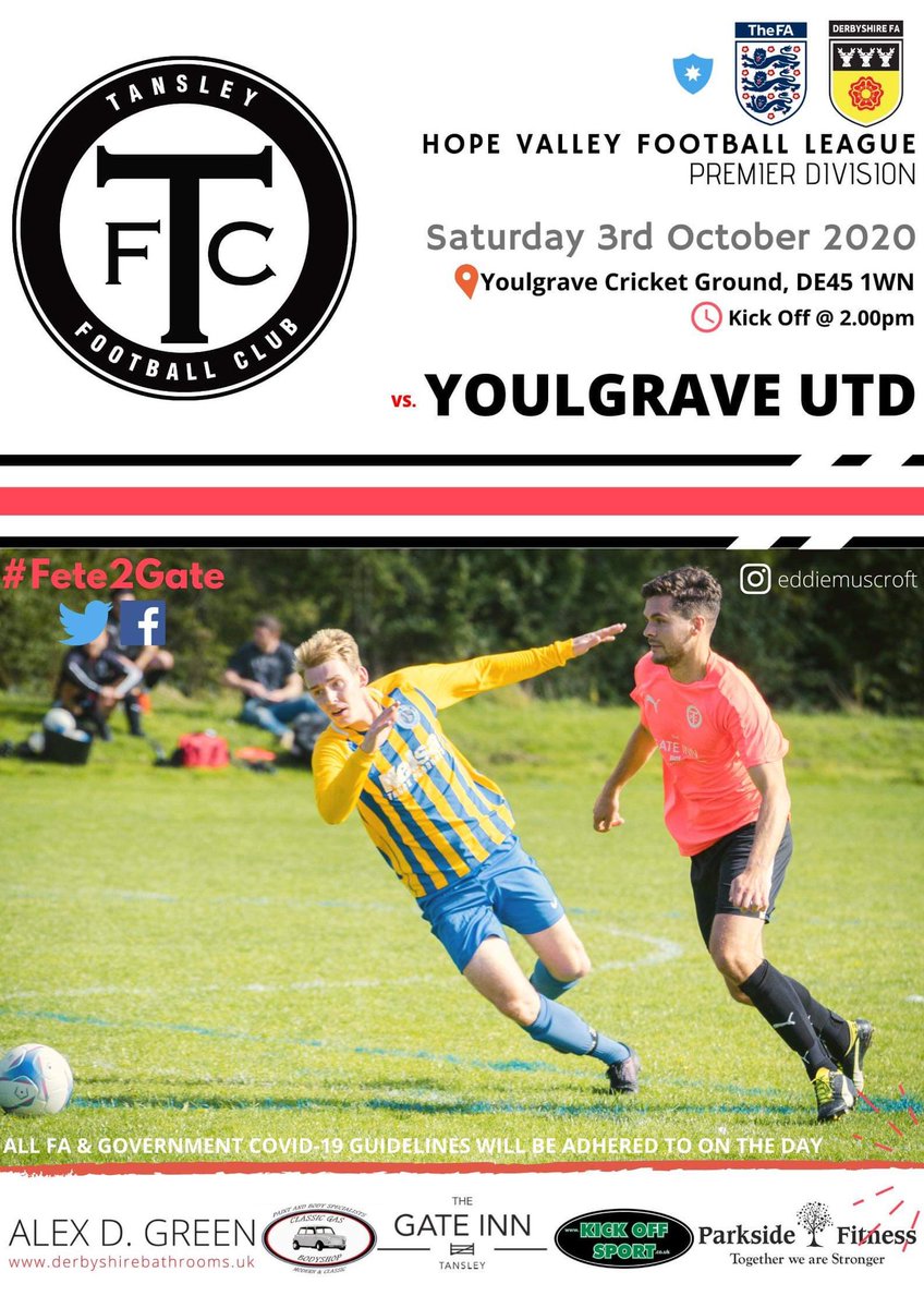 Result: <a href="/YoulgraveF/">Youlgrave United FC</a> 0-5 Tansley FC

⚽️ Ollie Wilson
⚽️ Dale Hill
⚽️ Steve Wood  
⚽️ Josh Raybould 
⚽️ OG 

Perfect response from the boys after last weeks L. Another clean sheet for the defensive line &amp; a solid shift from everyone 👊 

#TFC