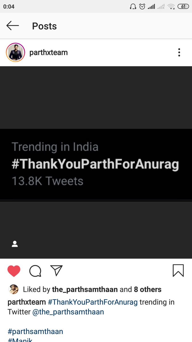 zingdeepa's tweet photo. One more like from the man himself
#ParthSamthaan
#ThankYouParthForAnurag https://t.co/GFxi6GdaAy