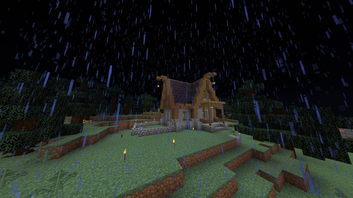 CraciaMc's tweet image. Casa de los pastores en spawnchunks, en el sótano tendrá unas granjas de lana para tradear esmeraldas. #Minecraft #Minecraftbuilds #woolfarm