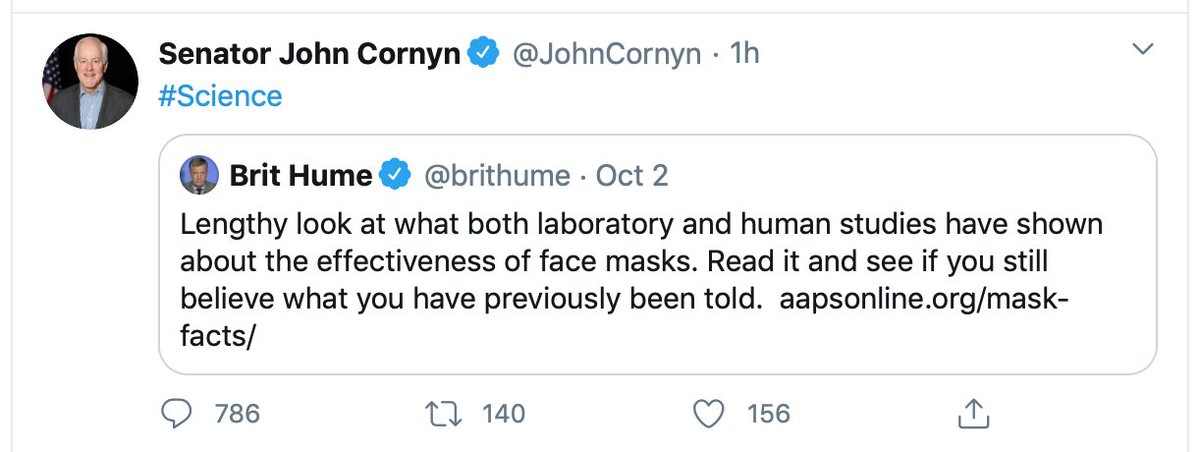 Just bumping this thread because, predictably, folks like Cornyn are running with the AAPS stuff shared by Brit Hume.