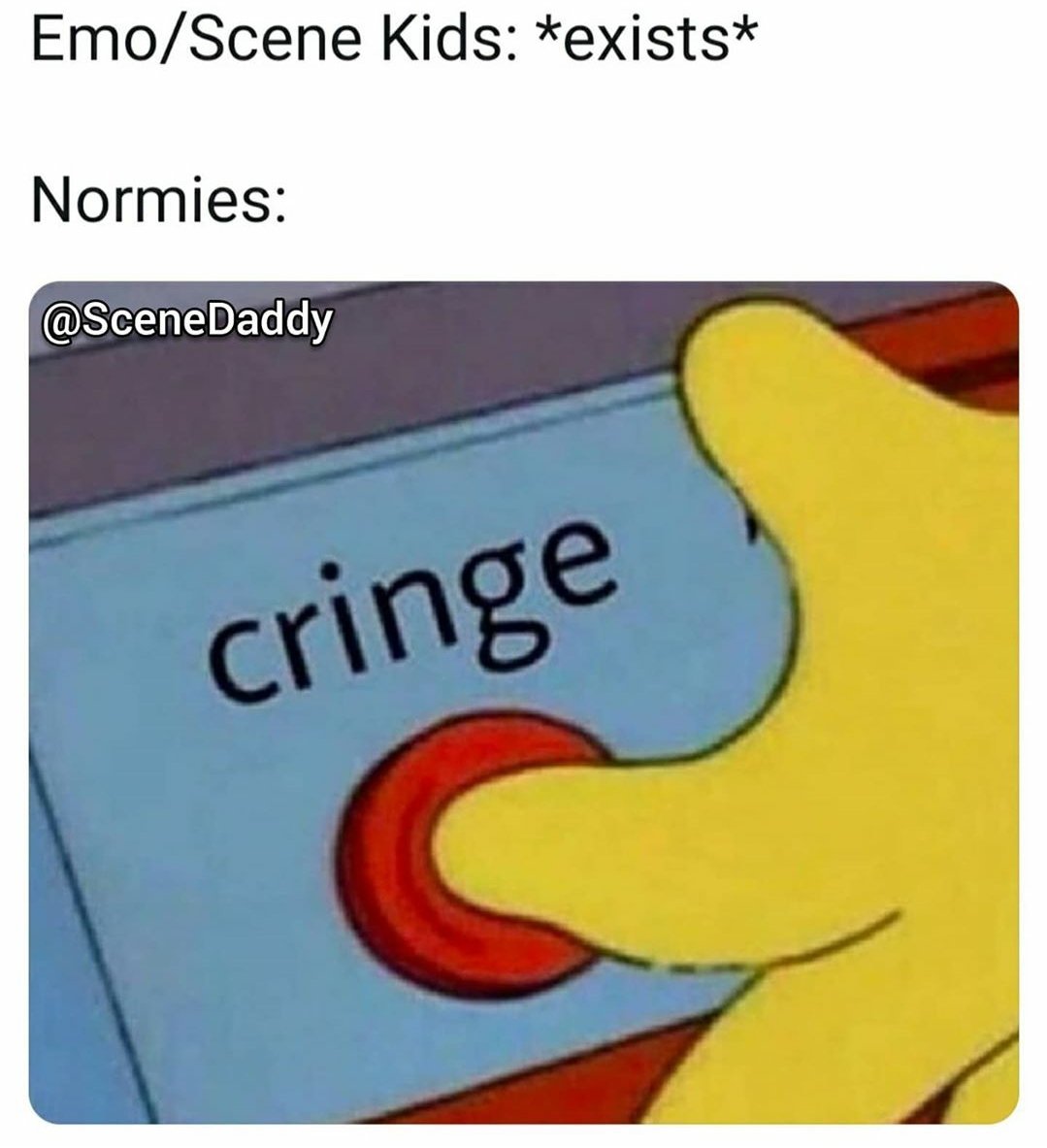 RecallV's tweet photo. #music #musicmeme #scene #scenekid #scenememe #emo #emokid #emomeme #cringe #cringememe https://t.co/Mcd0jxxEnP