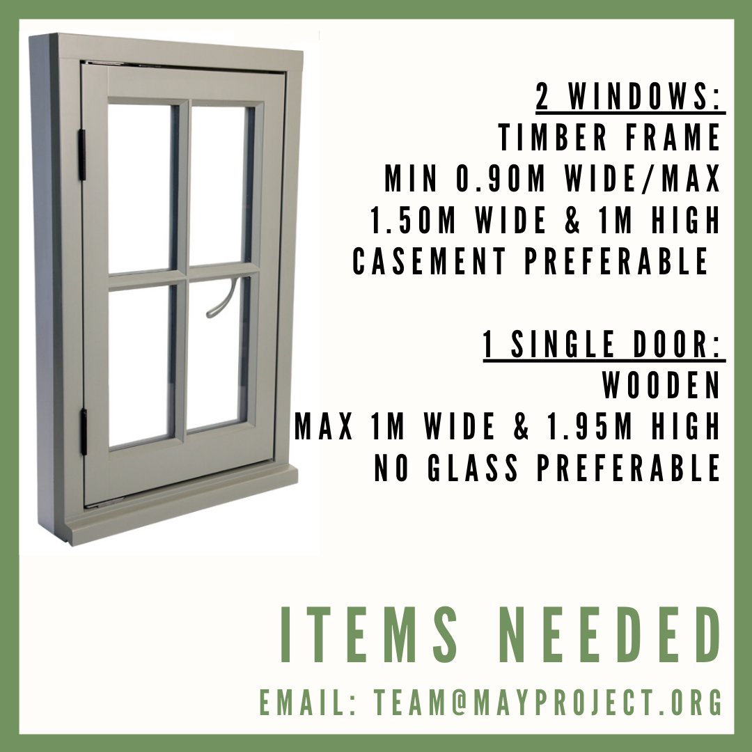 may_gdn's tweet image. We&apos;re right in the middle of an exciting build in our garden - a classroom! But we need some items to help to complete the building: windows &amp;amp; door. If you know someone who can help, or has these items, get in touch. Thanks so much. 
#ecobuild #windows #constructionhelp