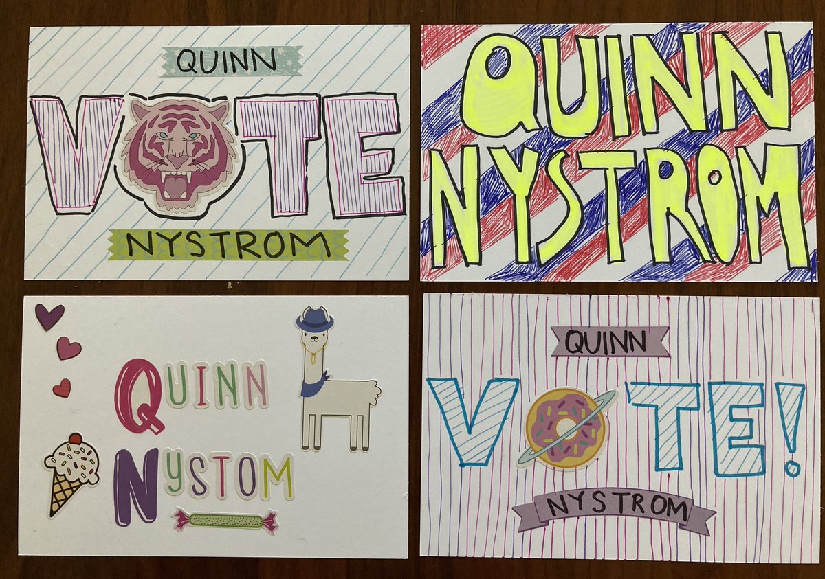 DFL candidate @QuinnNystrom for Congress in Minnesota’s 8th district! QuinnForCongress.com #PostcardsToVoters #QuinnForTheWin