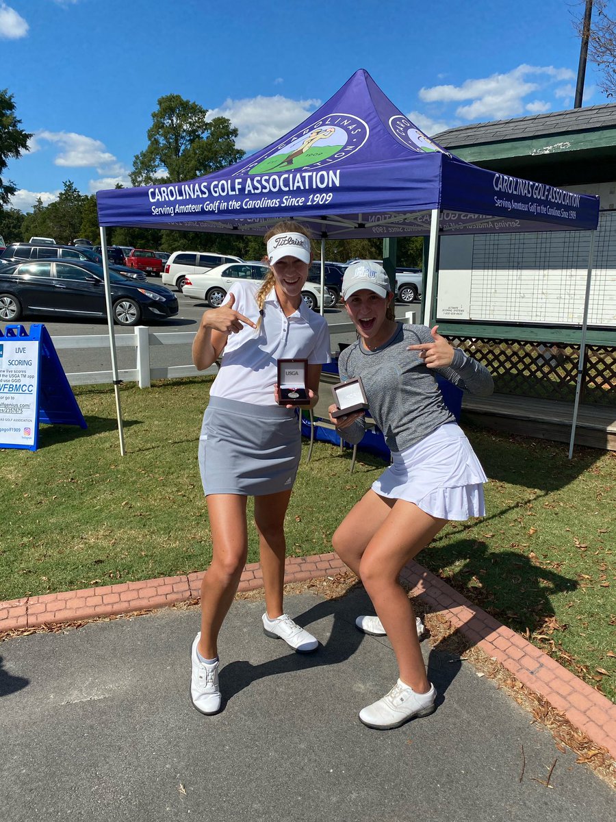 HPUWomensGolf's tweet photo. 🚨 PANTHER TRACKER 🚨 
For the second year in a row, Senior Samantha Vodry and Junior Sarah Kahn have qualified for the @USGA Women’s Four-Ball Championship! SO proud of their effort and teamwork! 🤩 https://t.co/dKoTDpnTV2