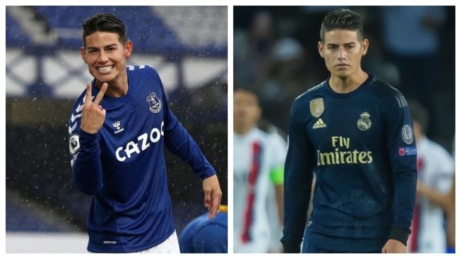 ElkinRod_'s tweet photo. @jamesdrodriguez En 5 partidos disputados con los 'Toffees', en todas las competencias , James ha participado en cinco anotaciones con tres goles y dos asistencias, dos más que lo que realizó toda la temporada pasada con el Madrid, donde registró un gol y dos asistencias @Everton https://t.co/fNkjLj8ZGX