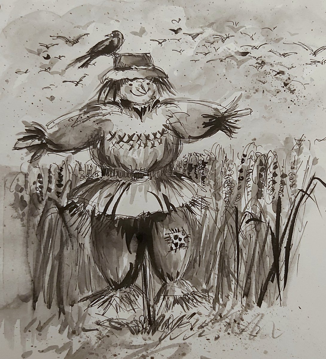 JoolsMainstone's tweet image. #Inktober #inktober2020 #InktoberDay3 
BULKY
Pigment liner Pen, Acrylic Ink and a water brush
A bit of fun for day 3 😁