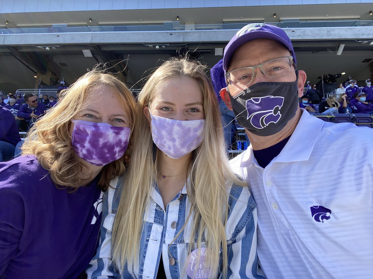 WeastJim's tweet photo. Couple of my ladies at the Kansas State game.... https://t.co/cV3QqWsznx