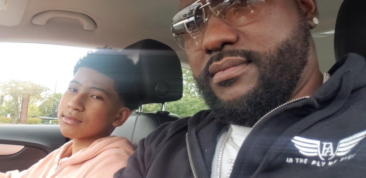JHollins's tweet photo. I rarely EVER get my youngest to take pics. This kid moves like he has warrants! Lol! Today he obliged though! S/O to @AssociationFly for the zip up hoodies we're rocking! #InTheFlyWeTrust https://t.co/uSTlyWV9w8
