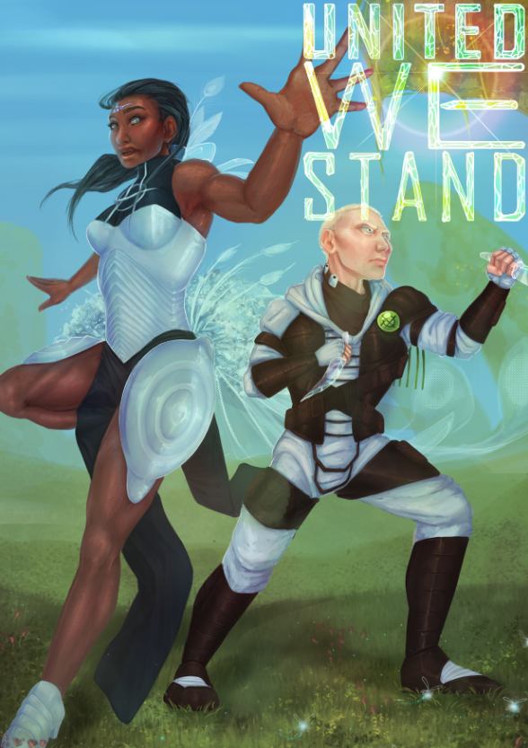 Alexandritea's tweet photo. I have now re-framed the entire cover and added a titel. As I finished the cover earlier I realized that with the size it'll have once published, it is so much smaller that the characters would hardly be visible.
For now it is finished, might however change later!
#comic #comics https://t.co/a7frDBh2pn