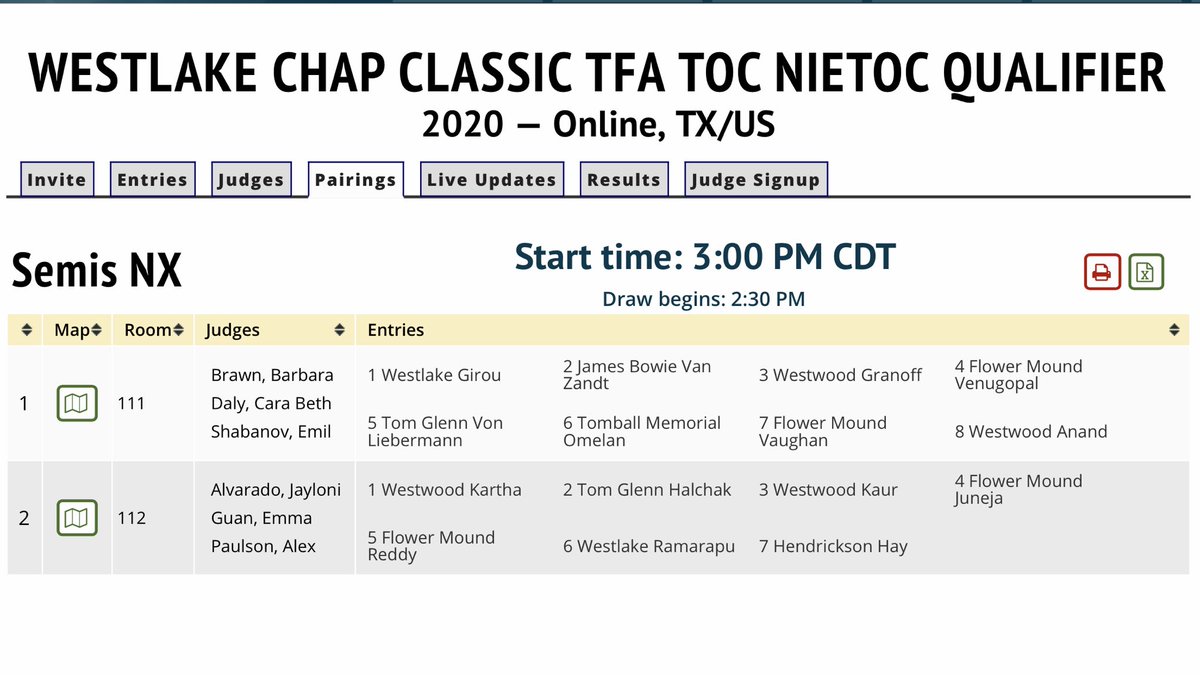 Congratulations to Madeline &amp; Miles on their first semifinals... at their first tournament! 🎉🗣⚖️💙🧡