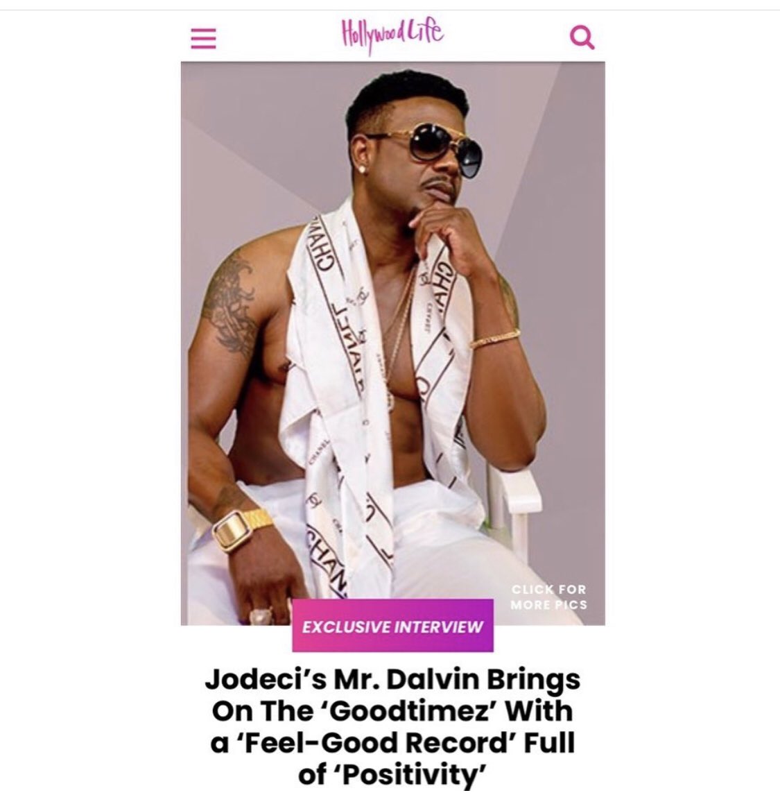 “GOODTIMEZ” is out now click the link in my bio to check it out ... thank u <a href="/HollywoodLife/">HollywoodLife</a> for the support and lovely article