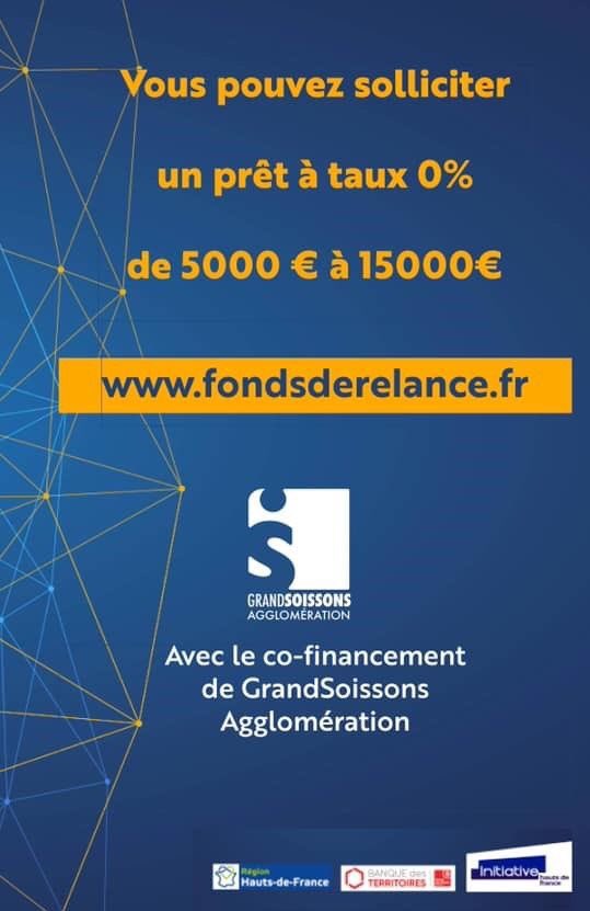 Entreprises de @grandsoissons sollicitez le nouveau fonds de relance régional ! En partenariat avec la région @hautsdefrance , la @BanqueDesTerr, #InitiativeAisne & @grandsoissons un dispositif de soutien pour votre trésorerie : fondsderelance.fr