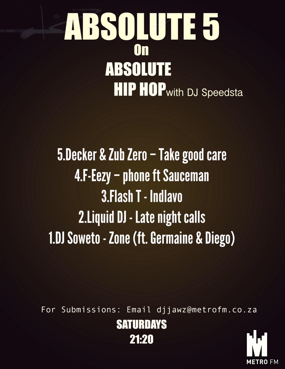 speedstabro's tweet image. #AbsoluteHipHop #Absolute5