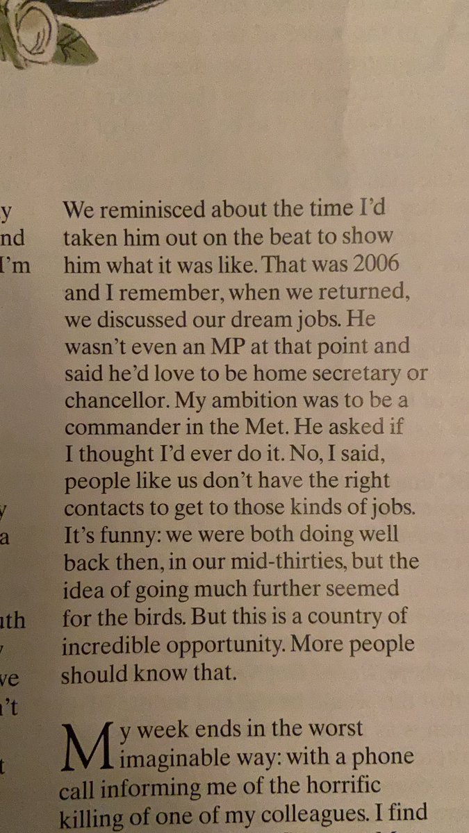 This bit - about him discussing dream jobs with his brother Saj in 2006 - is particularly poignant. They said: Home Sec and Met Commander. Neither thought they’d get close. As Bas puts it in his diary: “This is a country of incredible opportunity. More people should know that.”