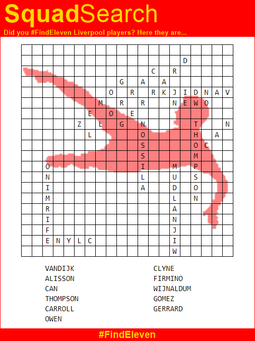 ThreePointReds's tweet photo. Did you #FindEleven? Here is where we hid our 11 Liverpool players #LFC https://t.co/Y0G2pRp9y4