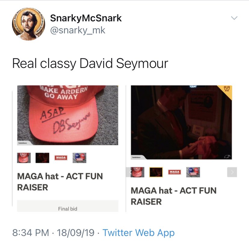 Dog whistling to white supremacists isn’t a joke, but it’s been repeatedly treated like one - I don’t care if this is the “NZ version” - the MAGA hat is absolutely a symbol of hate and no politician has any business being anywhere near one - the below was a decision - not a joke.