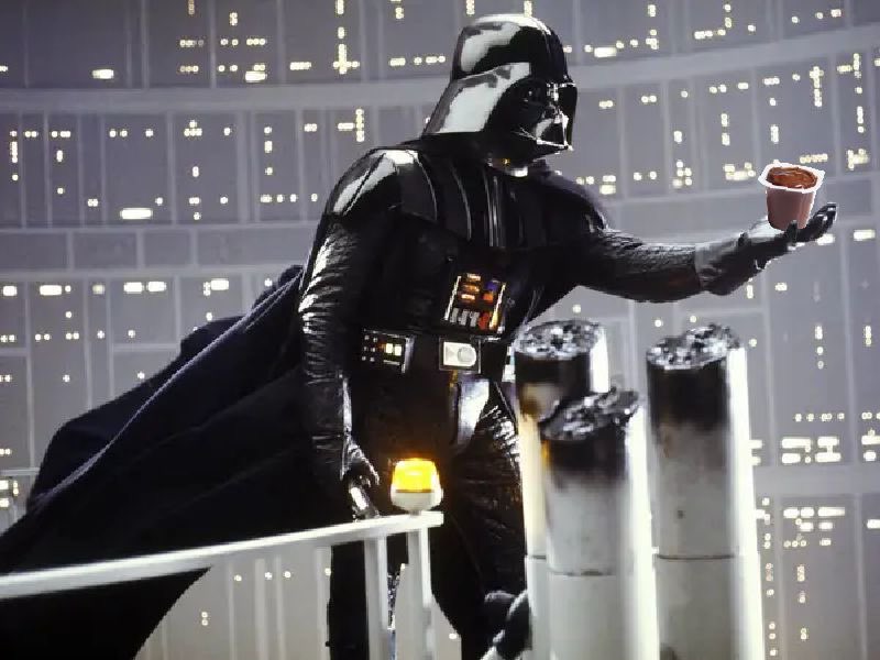 Hairlesswalrus's tweet photo. “No, I want pudding” -#DarthVader 
#starwars https://t.co/pRkEJBmJ5K