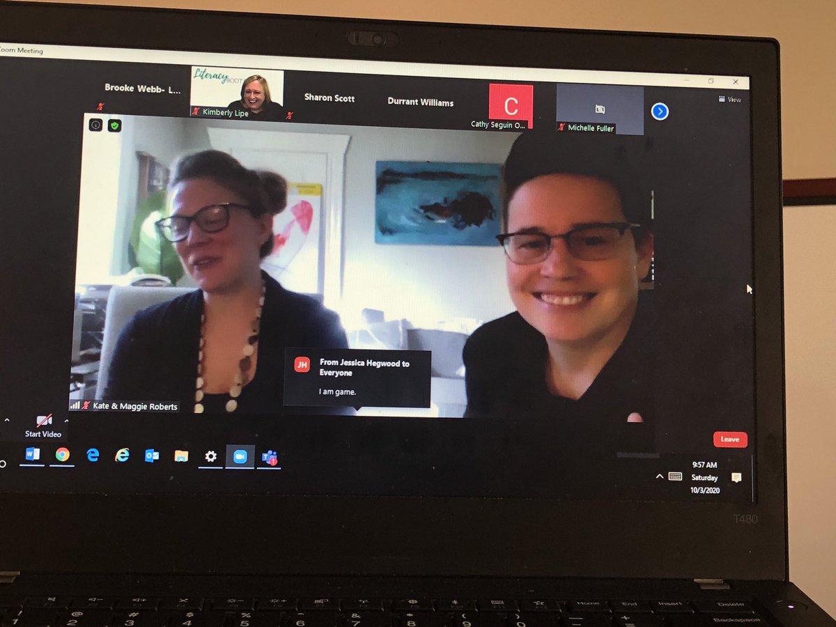 MsBTWebb's tweet photo. #GCPS LiteracyBootCamp was beyond energizing this morning! What great learning around #AKS #SEL and #microprogressions from the LA facilitators.🍒 on top was @teachkate and @MaggieBRoberts joining us to share their relevant&amp; and thoughtful work.Thank you! #literacy #teachersrock https://t.co/FGYM9IR39i