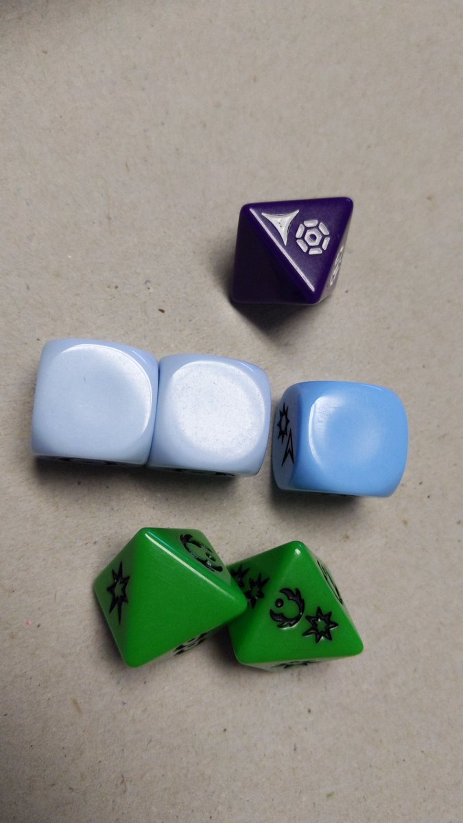 Flat wash with four blanks.