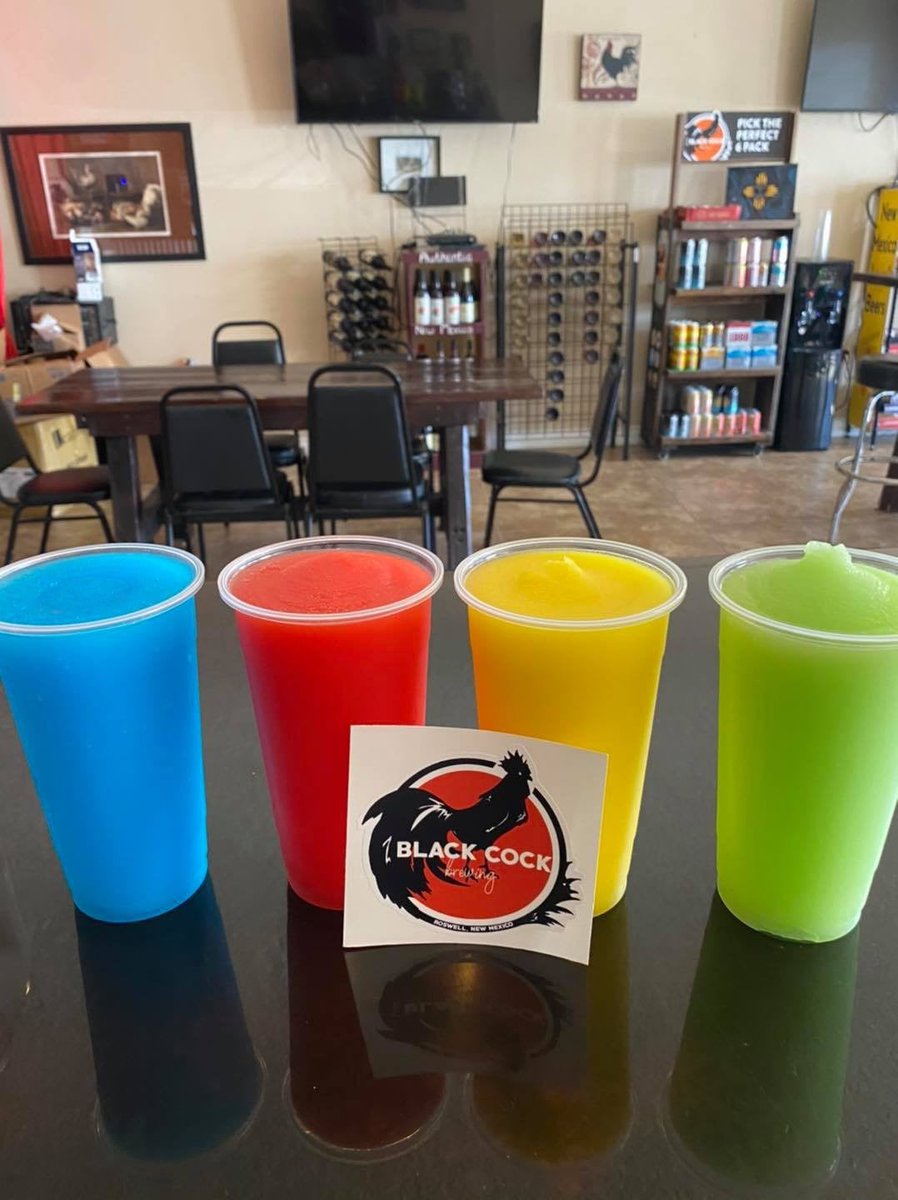 fearamid's tweet photo. ICYMI I have been running the kitchen at @blackcockbrewery here in Roswell, NM. We have the most local taps in Roswell, 10 different local beers pouring, a covered patio with a damn halfpipe, not to mention we make our own alcoholic slushies! Coolest joint in Roswell 🤙🤙🤙 https://t.co/2LIIJw54w2