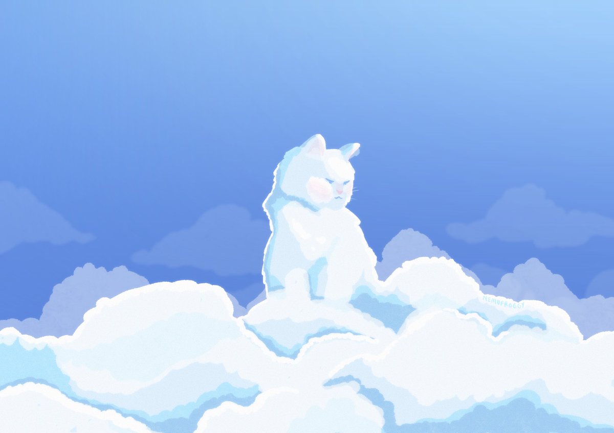 nemufroggy's tweet photo. cloud cat https://t.co/HdT0axpmHI