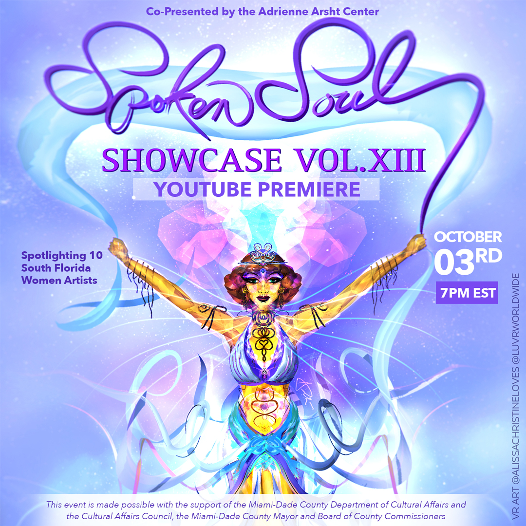 A special hello and a #HappySaturday to our partner <a href="/ArshtCenter/">Adrienne Arsht Center</a> <a href="/ArshtCenter/">Adrienne Arsht Center</a> Our #SpokenSoulShowcaseVol13 day is finally here! Thank you for being such a great and supportive partner! See you at 7pm youtube.com/arshtcenter