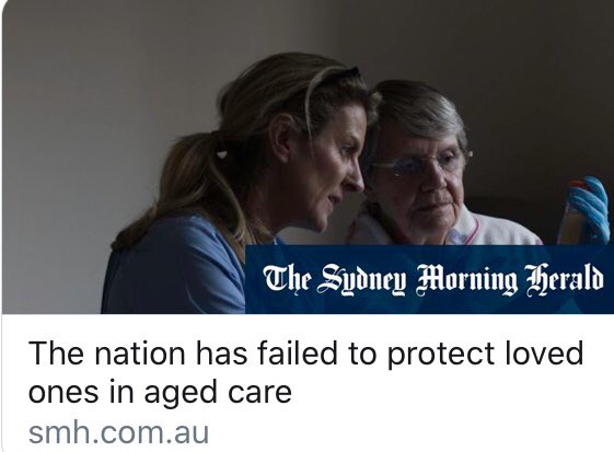 in fact, the vast majority of the population have absolutely nothing to do with these failures and many actively struggled against the powerful vested interests who caused the death of so many people in aged care.